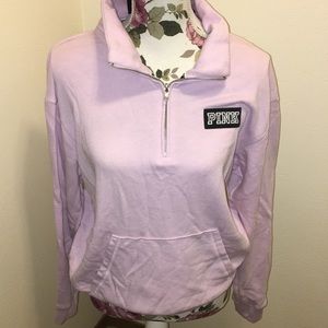 Vs pink half zip sweaters